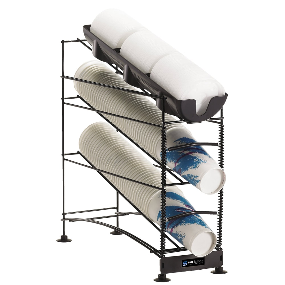 San Jamar C8503WF Cup & Lid Organizer, (5) Compartment, All Cup Types