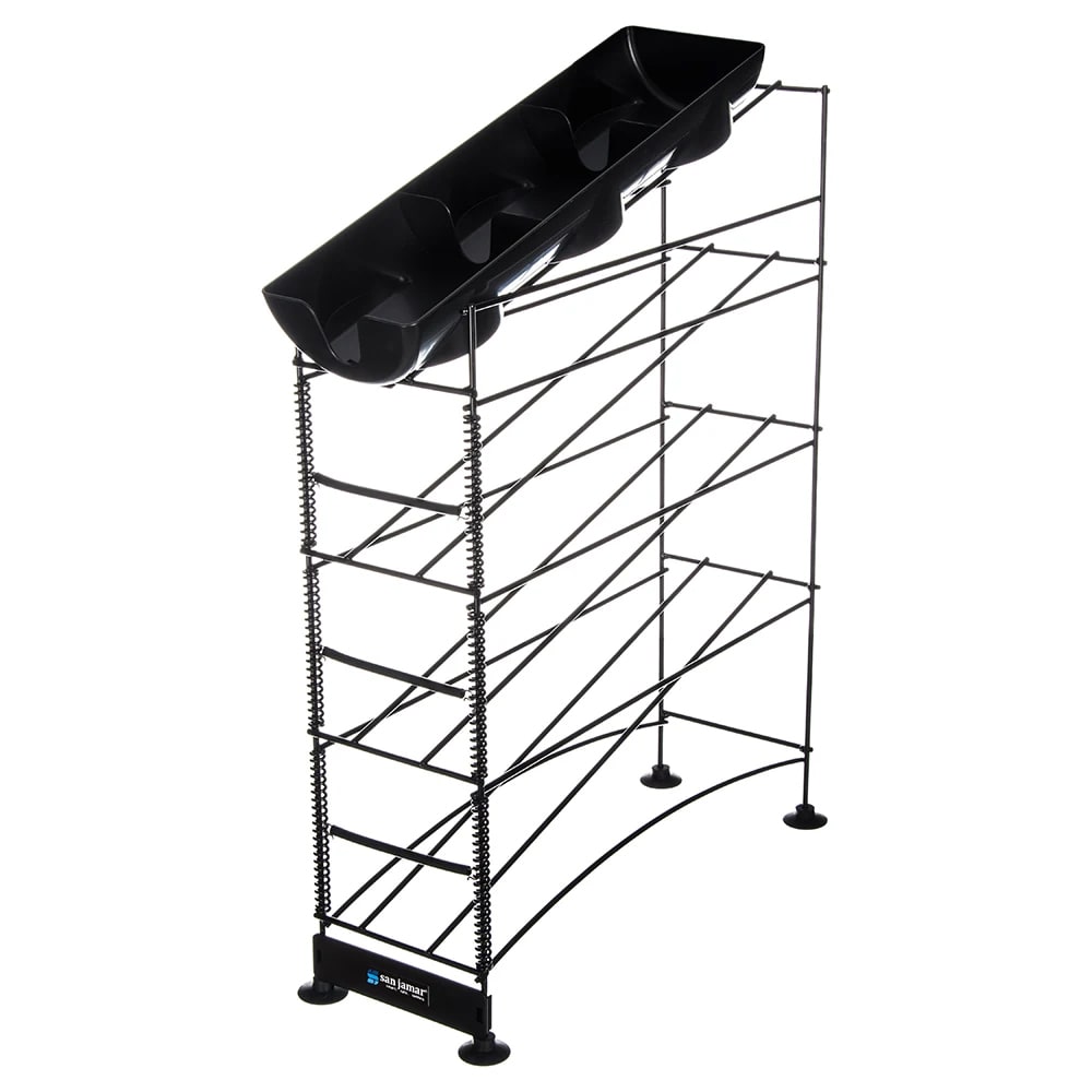 San Jamar C8504WF Cup & Lid Organizer, (6) Compartment, All Cup Types