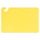 San Jamar CB121812YL Cut-N-Carry Cutting Board, 12 x 18 x 1/2 in, NSF, Yellow thumbnail 2