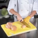 San Jamar CB121812YL Cut-N-Carry Cutting Board, 12 x 18 x 1/2 in, NSF, Yellow thumbnail 5