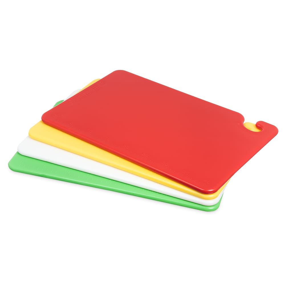 San Jamar CB1218QS Cut-N-Carry® Cutting Board Set w/ (4) Boards - 12" x 18", Assorted Colors