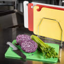 San Jamar CB1218QS Cut-N-Carry® Cutting Board Set w/ (4) Boards - 12" x 18", Assorted Colors thumbnail 6