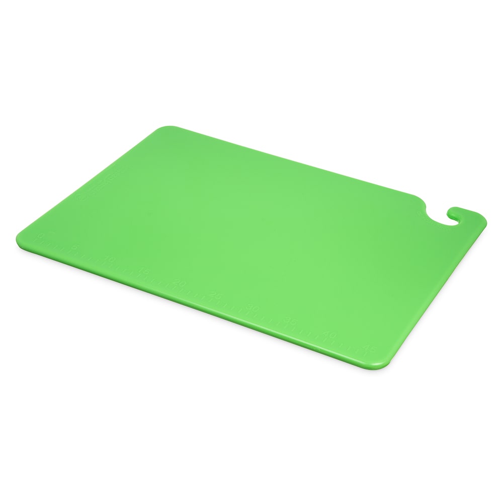 San Jamar CB152012GN Cut-N-Carry Cutting Board, 15 x 20 x 1/2 in, NSF, Green