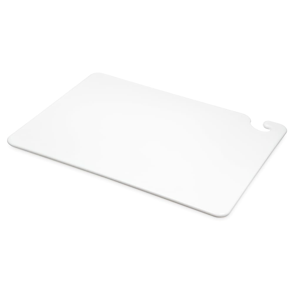 San Jamar CB152012WH Cut-N-Carry Cutting Board, 15 x 20 x 1/2 in, NSF, White