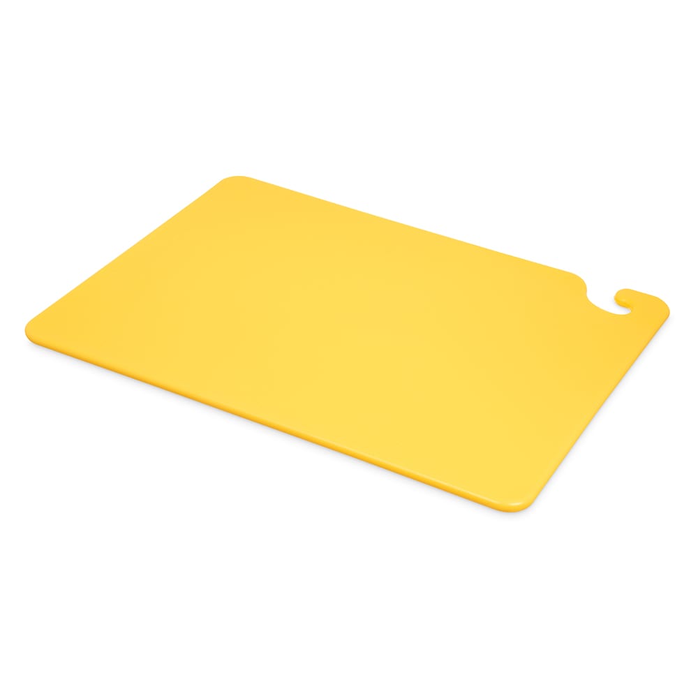 San Jamar CB152012YL Cut-N-Carry Cutting Board, 15 x 20 x 1/2 in, NSF, Yellow
