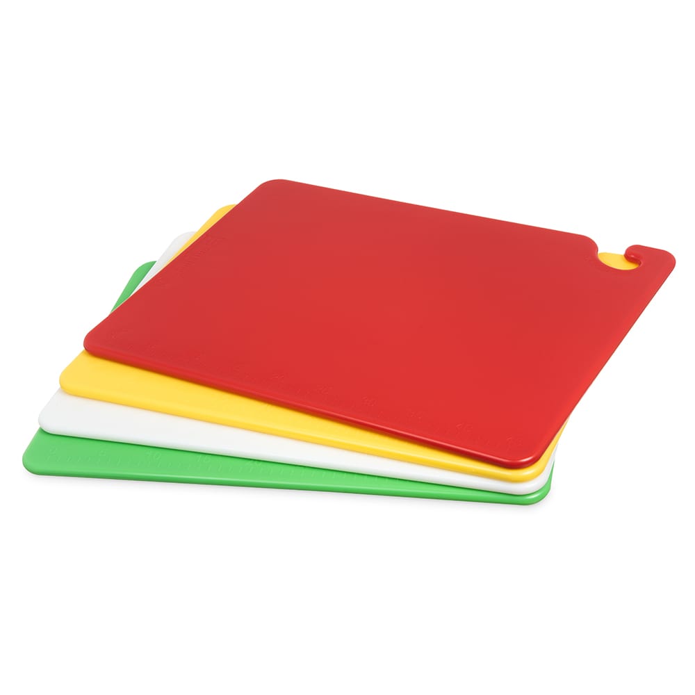 San Jamar CB1520QS Cut-N-Carry® Cutting Board Set w/ (4) Boards - 15" x 20", Assorted Colors