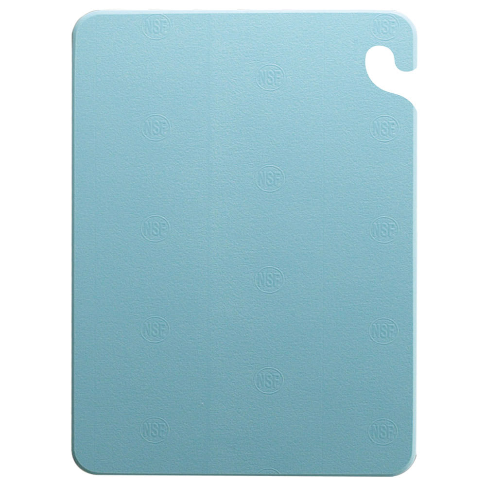 San Jamar CB182412BL Cut-N-Carry Cutting Board, 18 x 24 x 1/2 in, NSF, Blue