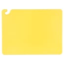San Jamar CB182412YL Cut-N-Carry Cutting Board, 18 x 24 x 1/2 in, NSF, Yellow thumbnail 2