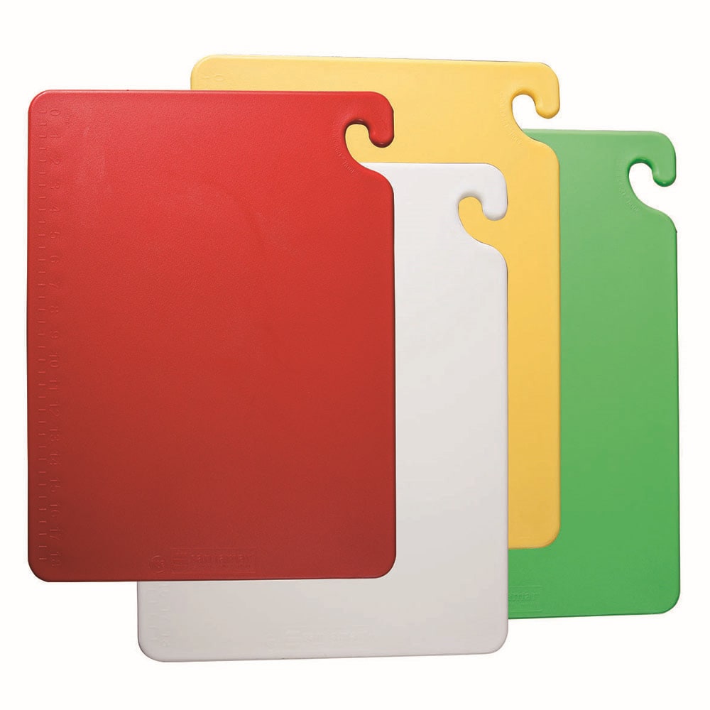 San Jamar CB1824QS Cut-N-Carry® Cutting Board Set w/ (4) Boards - 18" x 24", Assorted Colors
