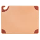 San Jamar CBG152012BR Saf-T-Grip Cutting Board, 15 x 20 x 1/2 in, NSF, Brown thumbnail 2