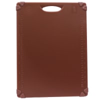 San Jamar CBG152012BR Saf-T-Grip Cutting Board, 15 x 20 x 1/2 in, NSF, Brown thumbnail 6