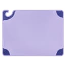San Jamar CBG152012PR Saf-T-Grip Cutting Board, 15" x 20", Co-Polymer, Allergen Purple thumbnail 2