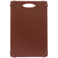 San Jamar CBG182412BR Saf-T-Grip Cutting Board, 18 x 24 x 1/2 in, NSF, Brown thumbnail 2