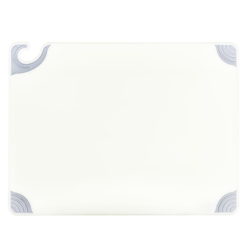 San Jamar CBG182412WH Saf-T-Grip Cutting Board, 18 x 24 x 1/2 in, NSF, White