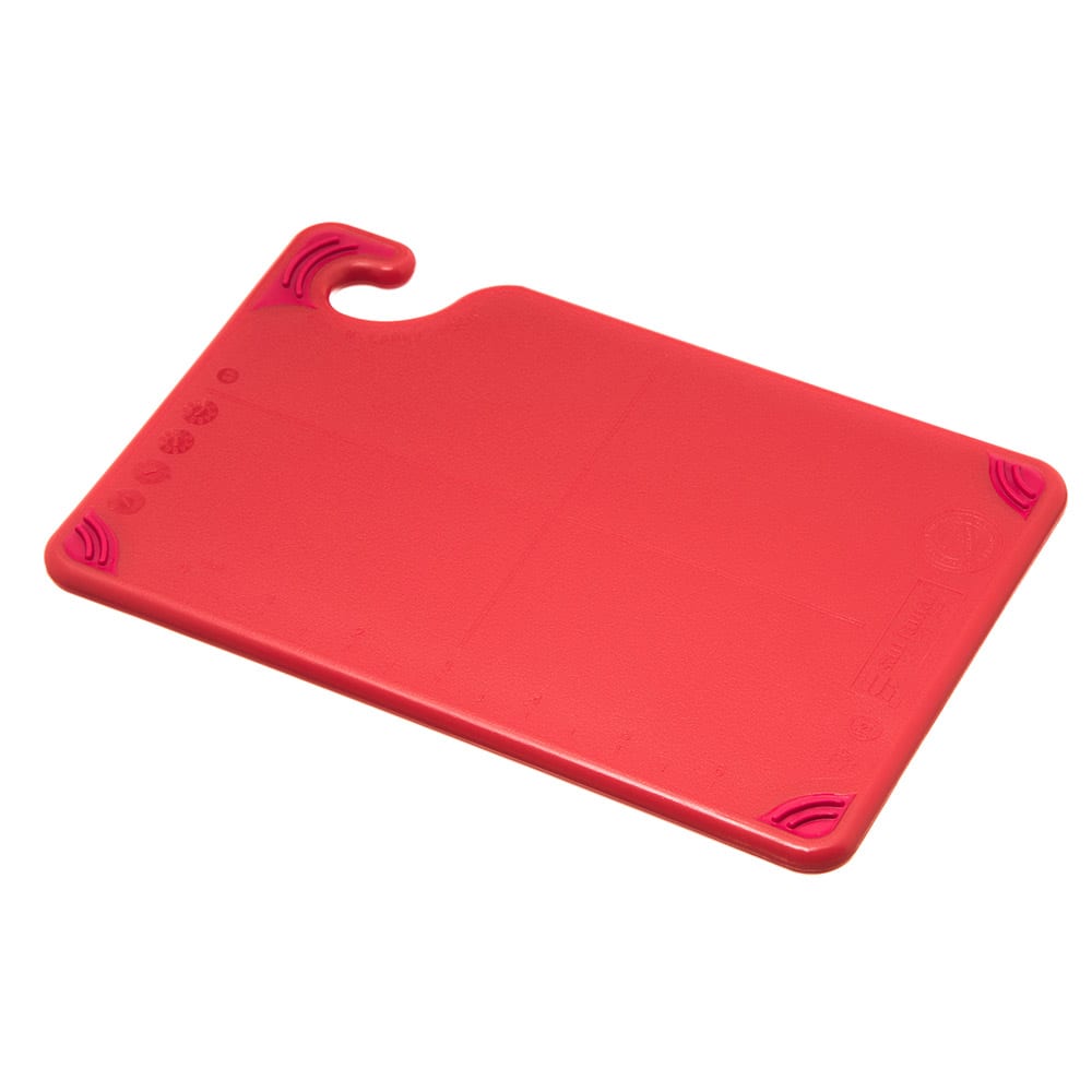 San Jamar CBG6938RD Saf-T-Grip Bar Cutting board, 6 x 9 x 3/8 in, NSF, Red