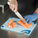 San Jamar CBG912BL Saf-T-Grip X-Pediter Cutting Board, 9 x 12 x 3/8 in, NSF, Blue thumbnail 5