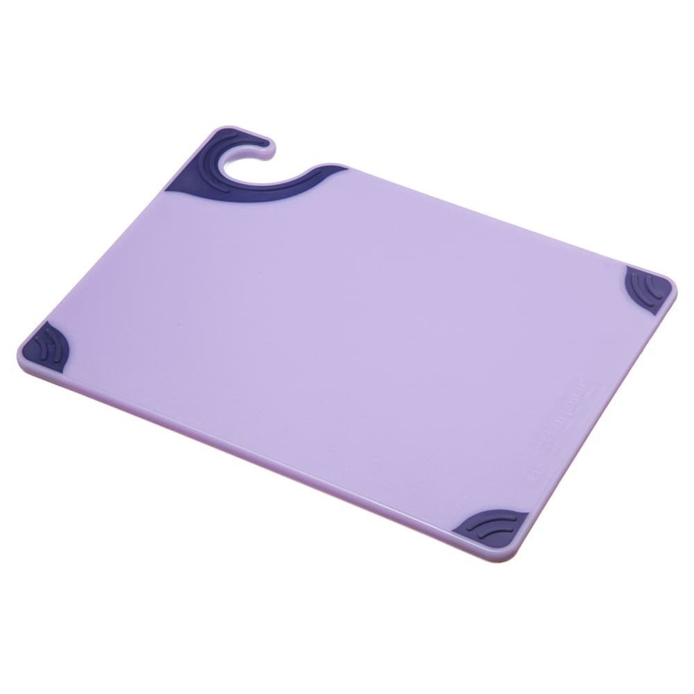 San Jamar CBG912PR Saf-T-Zone Allergen Cutting Board, 9 x 12 x 3/8 in, NSF, Purple