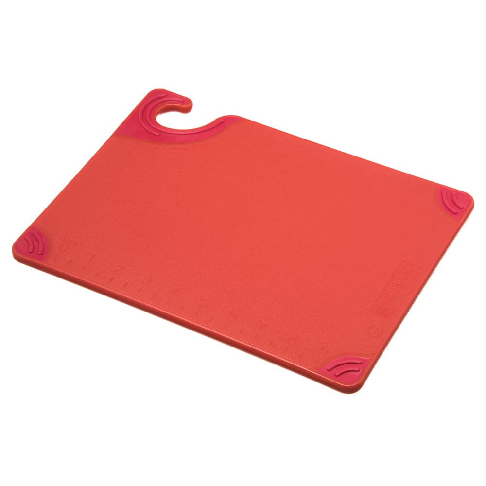San Jamar CBG912RD Saf-T-Grip X-Pediter Cutting Board, 9 x 12 x 3/8 in, NSF, Red