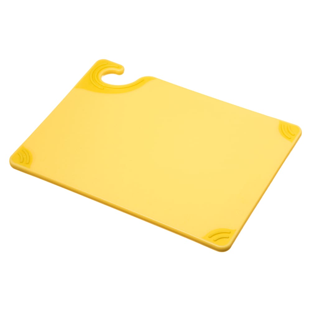 San Jamar CBG912YL Saf-T-Grip X-Pediter Cutting Board, 9 x 12 x 3/8 in, NSF, Yellow