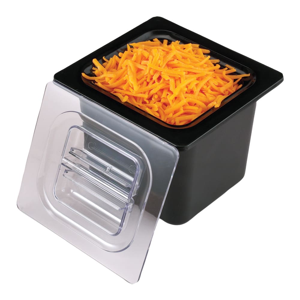 San Jamar CI7001BK Chill-It Refrigerant Filled Food Pan - 1/6 Size, 6" Deep, Black