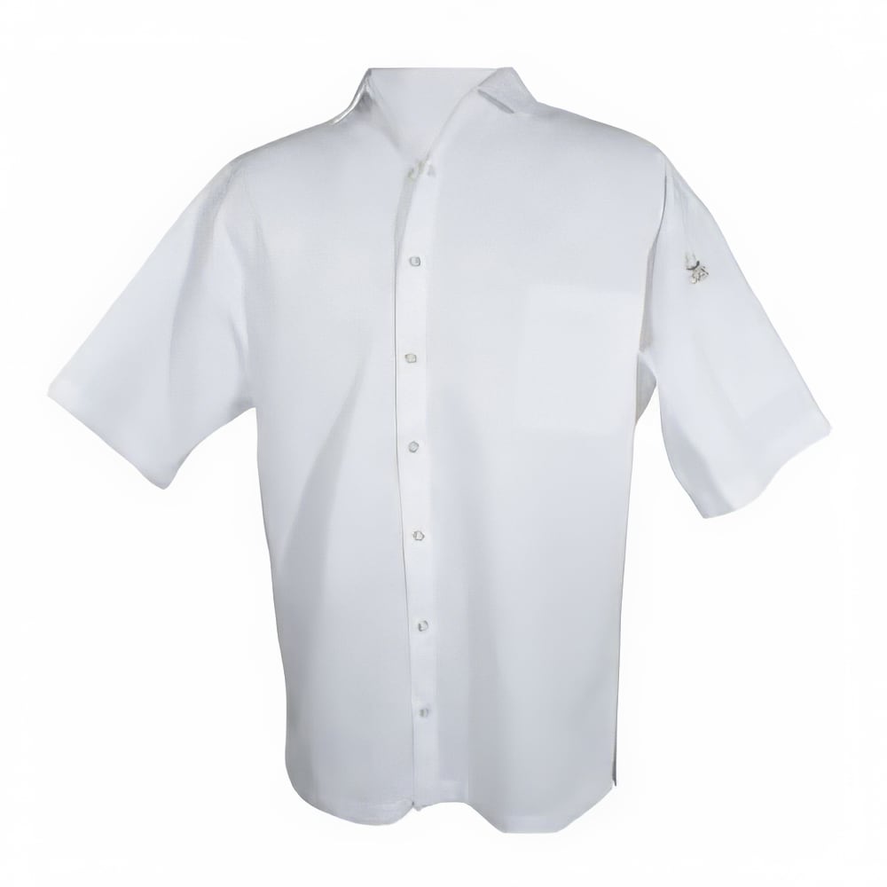 Chef Revival Poly Cotton Blend Cook Shirt, 2X, Pocket, Short Sleeve, White (CS006WH-2X)