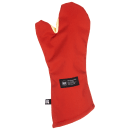 San Jamar CTC15 15" Conventional Oven Mitt - Poly Cotton, Red thumbnail 4
