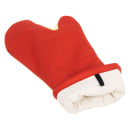 San Jamar CTC15 15" Conventional Oven Mitt - Poly Cotton, Red thumbnail 5