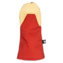 San Jamar CTP13 13" Puppet Oven Mitt - Poly Cotton, Red thumbnail 3