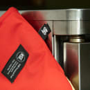 San Jamar CTP13 13" Puppet Oven Mitt - Poly Cotton, Red thumbnail 7