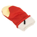 San Jamar CTP15 15" Puppet Oven Mitt - Poly Cotton, Red thumbnail 5