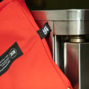 San Jamar CTP15 15" Puppet Oven Mitt - Poly Cotton, Red thumbnail 7