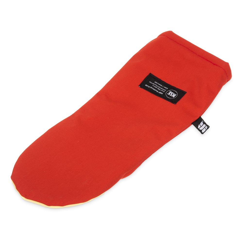San Jamar CTP17 17" Puppet Oven Mitt - Poly Cotton, Red