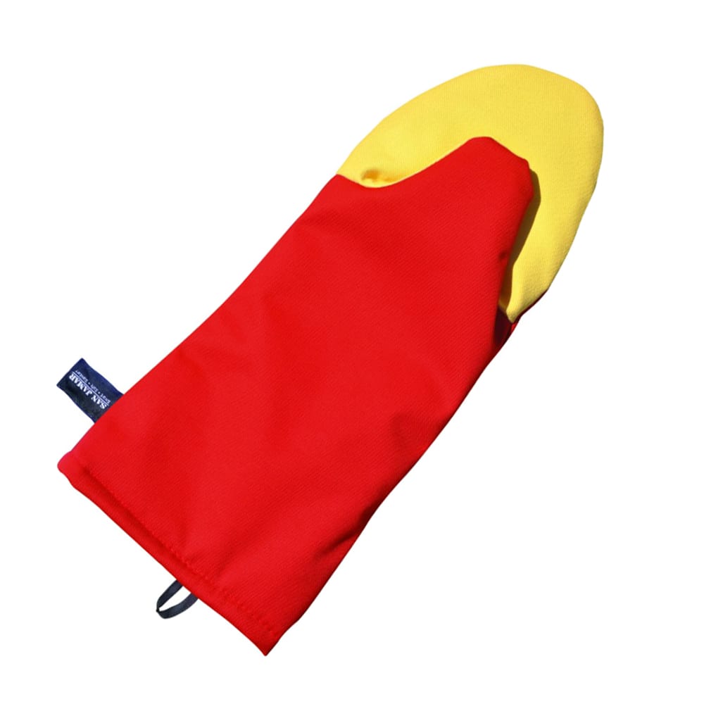 San Jamar CTP24 24" Puppet Oven Mitt - Poly Cotton, Red