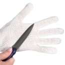 San Jamar DFG1000-M Medium Cut Resistant Glove - Synthetic Fiber, White w/ Blue Wrist Band thumbnail 4