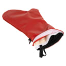 San Jamar EZK15 15" Conventional Oven Mitt - Poly Cotton, Red thumbnail 4