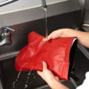 San Jamar EZK15 15" Conventional Oven Mitt - Poly Cotton, Red thumbnail 6