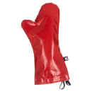 San Jamar EZK17 17" Conventional Oven Mitt - Poly Cotton, Red thumbnail 2