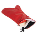 San Jamar EZK17 17" Conventional Oven Mitt - Poly Cotton, Red thumbnail 3