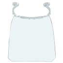 San Jamar GG10001 Germ Guard Visor Face Shield w/ Poly Headband - 9" x 9", Plastic, Clear thumbnail 2