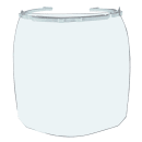 San Jamar GG10001 Germ Guard Visor Face Shield w/ Poly Headband - 9" x 9", Plastic, Clear thumbnail 3