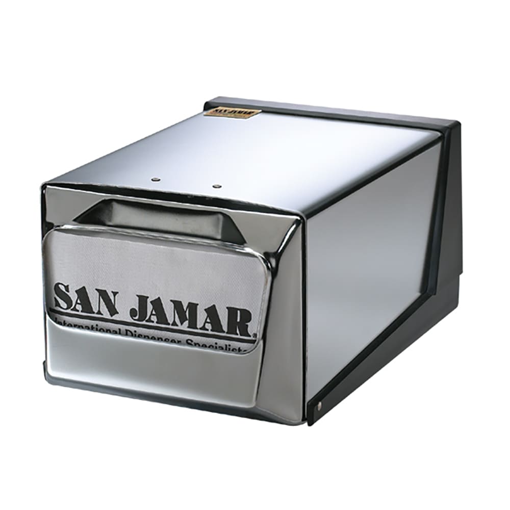 San Jamar H3001XC Countertop 300 Fullfold Napkin Dispenser, Chrome & Steel