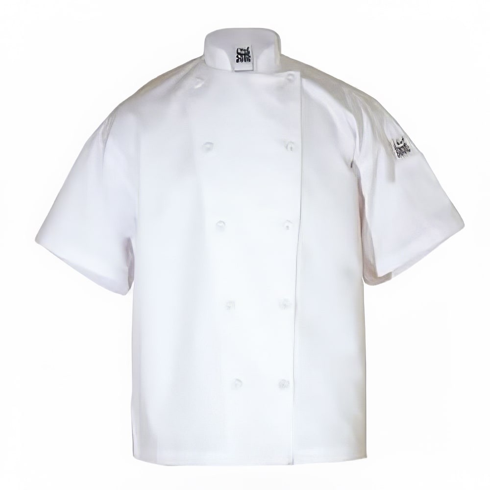 Chef Revival Poly Cotton Blend Chef Jacket, Short Sleeve, 2X (J005-2X)