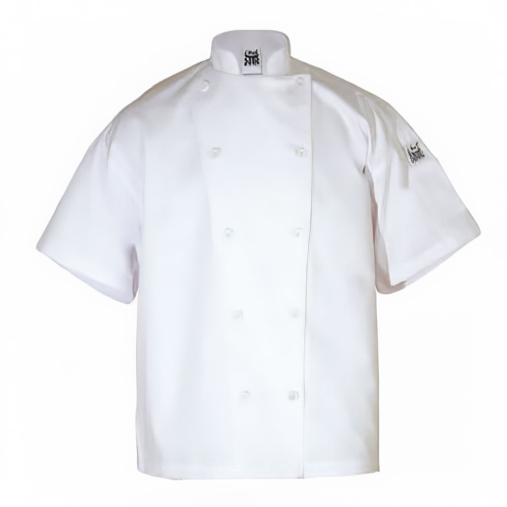 Chef Revival Poly Cotton Blend Chef Jacket, Short Sleeve, 3X (J005-3X)