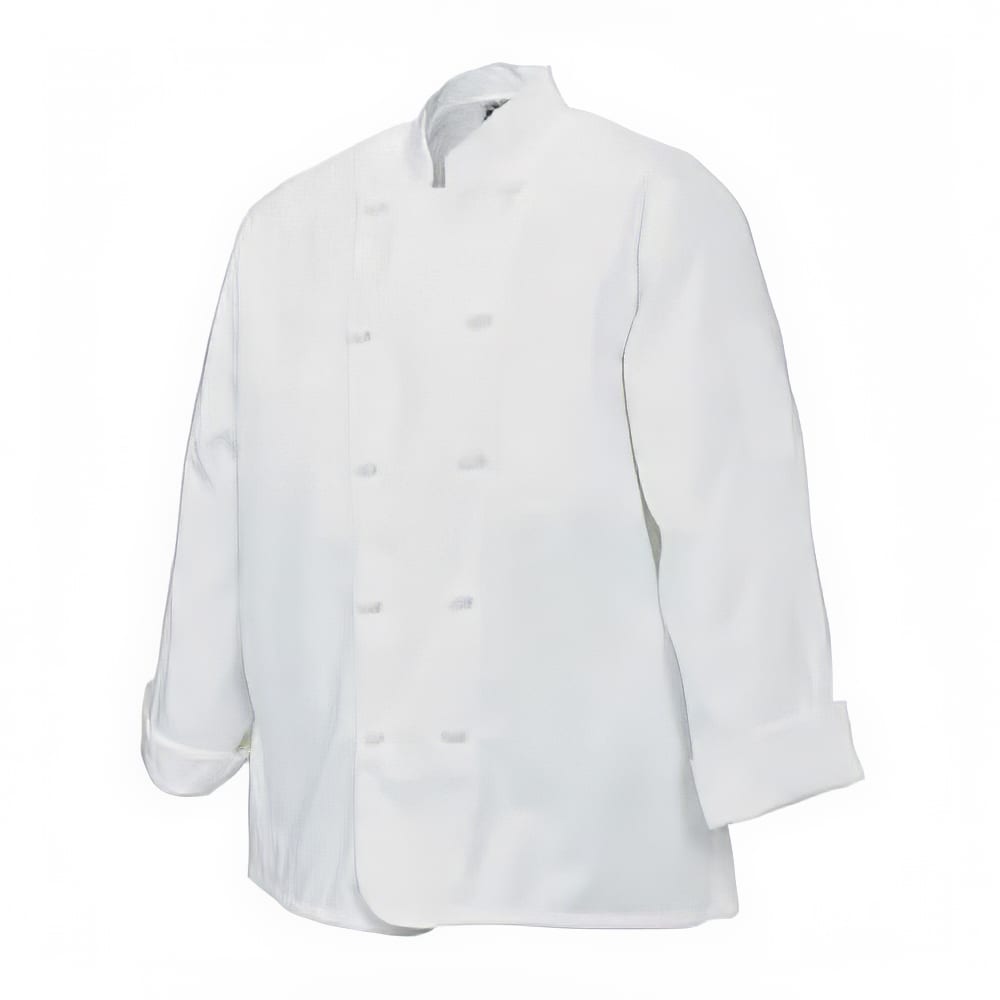 Chef Revival Poly Cotton Chef Jacket, Cloth Knot, Medium (J050-M)