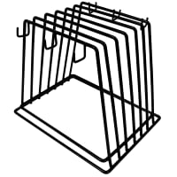 San Jamar KLRST Cutting Board Storage Stand, Fits (6) Boards, Heavy Duty Stainless thumbnail 2