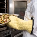 San Jamar KM17 17" Conventional Oven Mitt - Kevlar®, Gold thumbnail 5