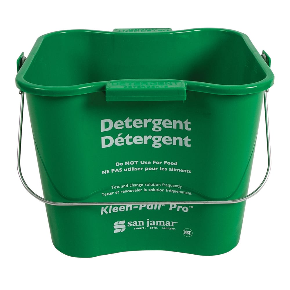 San Jamar KPP196GN 6 qt Kleen-Pail® Pro™ - Plastic, Green