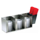San Jamar L1014 Lid Organizer, Adjustable Dividers, 3 Stacks, SS thumbnail 4