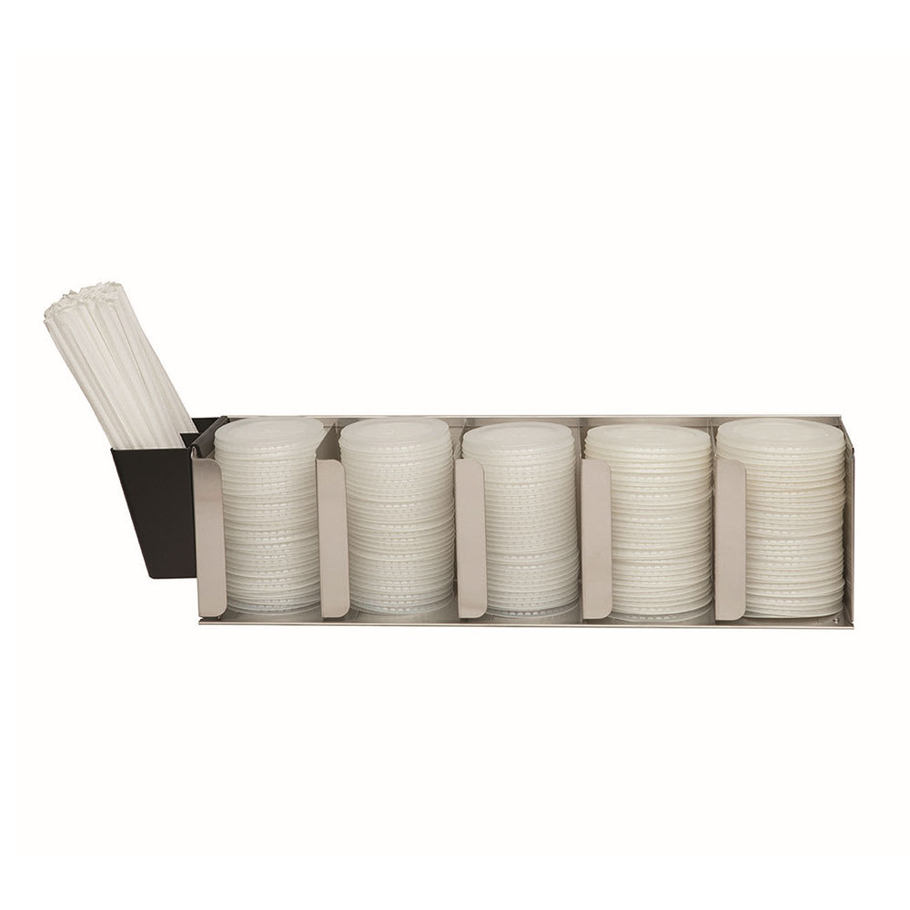 San Jamar L1022 Lid Organizer, Adjustable Dividers, 5 Stacks, SS