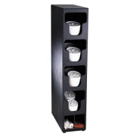 San Jamar L2204 Dimension Lid Tower, 4 Lid, 1 Straw, Black Poly thumbnail 2